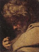 Francesco Fracanzano Study of saint bartholomew,head and shoulders oil painting artist